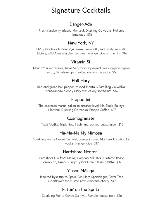 Signature Cocktails