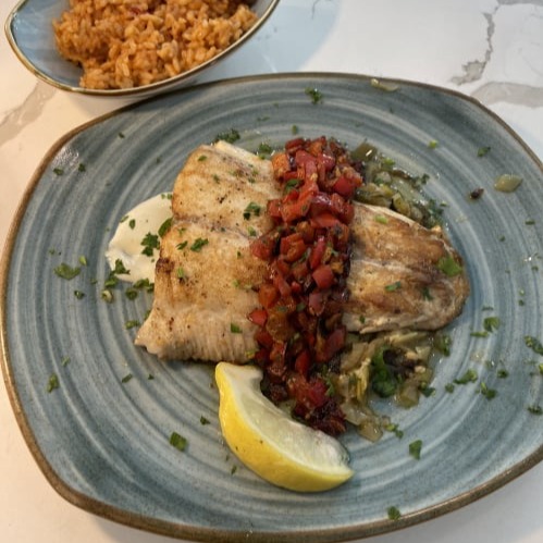 Grilled Striped Bass Filet