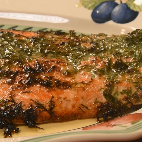 Wild Caught Salmon with dill sauce