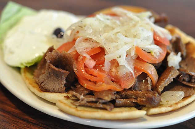 Open-faced gyro